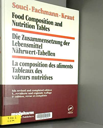 La composition des aliments. Tableaux des valeurs nutritives.