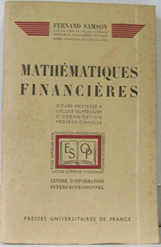 Mathématiques financières.