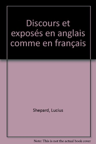 Discours et exposés en anglais comme en français