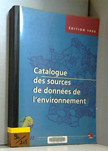 Catalogue des sources de données de l'environnement