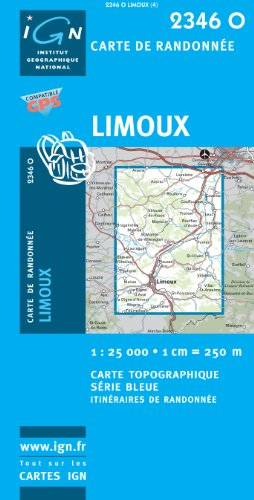 Carte IGN, 1/25000, n°2346 O, Limoux