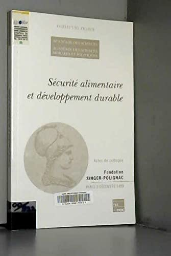 Sécurité alimentaire et développement durable - Colloque (02/12/1999, Paris, France)