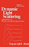 Dynamic light scattering. Applications of photon correlation spectroscopy.