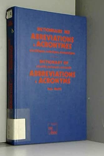 Dictionnaire des abréviations et acronymes, scientifiques, techniques, économiques.