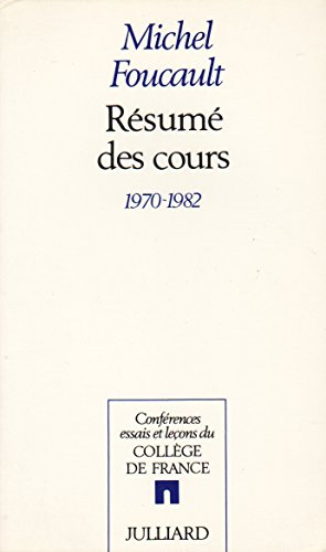 Résumé des cours 1970-1982.