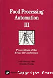 Food processing automation III - Conference (09/02/1994 - 12/02/1994, Orlando, Etats-Unis).