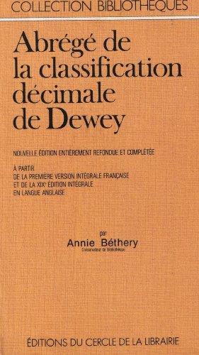 Abrégé de la classification décimale de Dewey