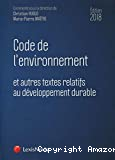 Code de l'environnement 2018 vignette