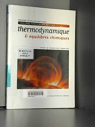 Thermodynamique et équilibres chimiques