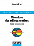 Mécanique des milieux continus. Aide-mémoire.