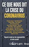 Ce que nous dit la crise du coronavirus