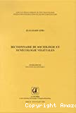 Dictionnaire de sociologie et synécologie végétales
