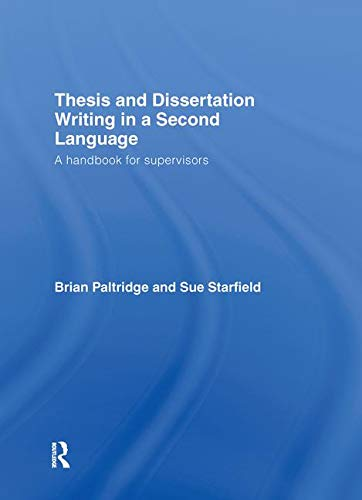 Thesis and dissertation writing in a second language