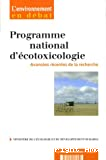 PNETOX, Programme national d'écotoxicologie