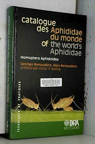 Catalogue des Aphididae du monde: Homoptera Aphidoidea