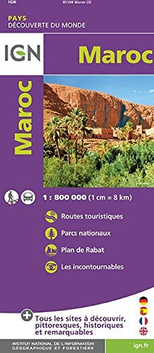 Carte IGN 1:800 000, Maroc