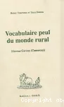 Vocabulaire peul du monde rural, Maroua-Garoua (Cameroun)