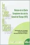 Révision de la Charte Européenne des sols du Conseil de l'Europe (1972). Actes de la journée de l'Institut Fédératif 
