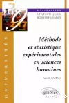 Méthode et statistique expérimentales en sciences humaines
