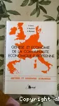 Genèse et économie de la Communauté économique européenne