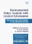 Environmental policy analysis with limited information