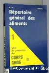 Table de composition des corps gras