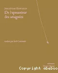 De l'apesanteur des araignées