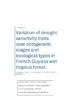 Variation of drought sensitivity traits over ontogenetic stages and ecological types in French Guyana wet tropical forest