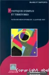 Politique d'emploi et territoires : actes des rencontres du 13 janvier 1995