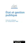 Etat et gestion publique