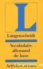 Vocabulaire allemand de base : activités écrites