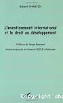 L'investissement international et le droit au développement