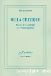De la critique