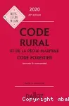 Code rural et de la pêche maritime ; Code forestier