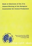 Book of abstracts of the 51th Annual meeting of the European association for animal production
