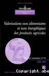 Valorisations non alimentaires et non énergétiques des produits agricoles