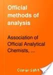 Official methods of analysis of the Association of Official Analytical Chemists. (2 Vol.) Vol. 2 : Food composition ; additives ; natural contaminants.