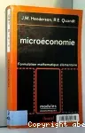 Microéconomie. Formulation mathématique élémentaire.