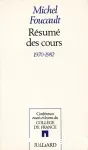 Résumé des cours 1970-1982.